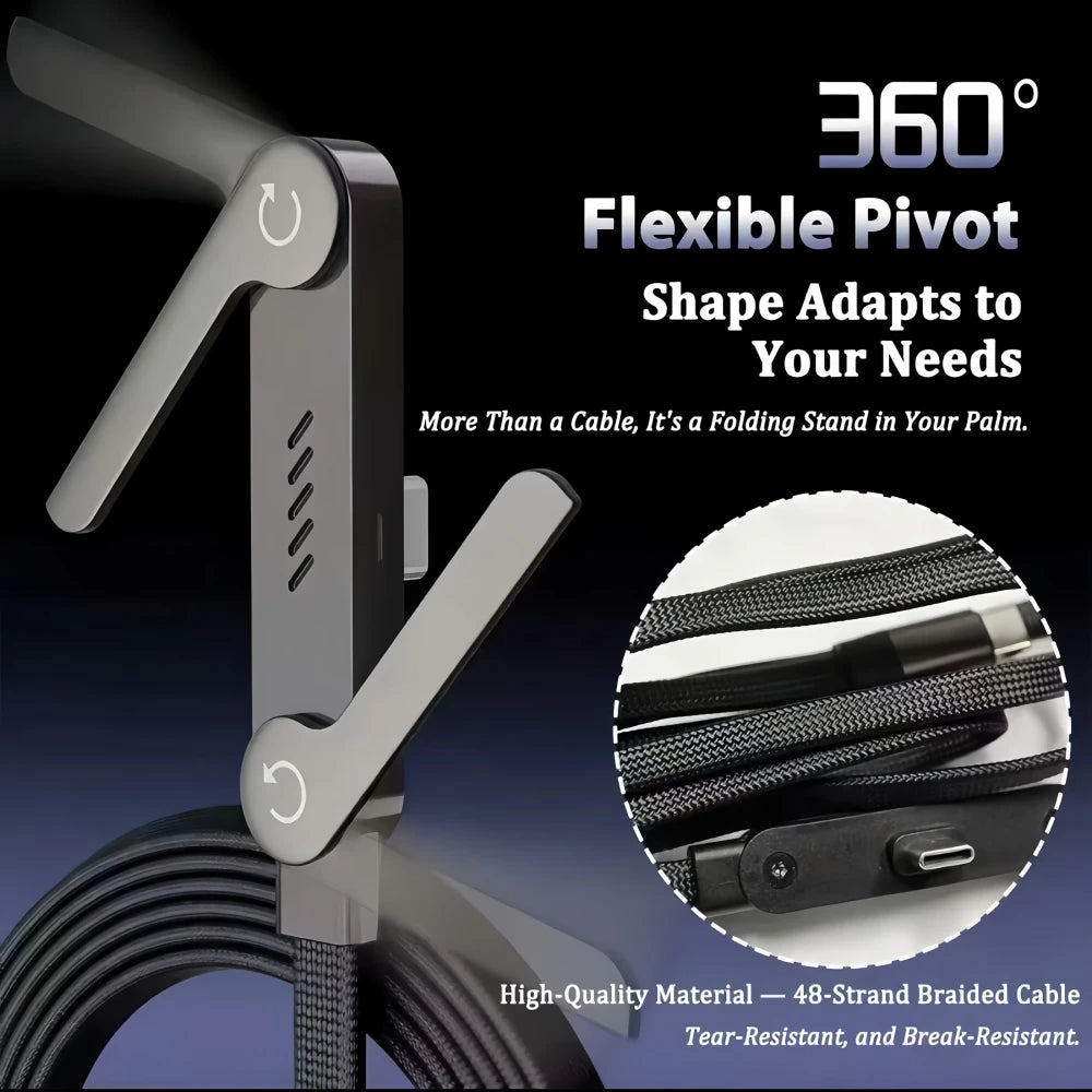 Foldable Charging Cable With Stand