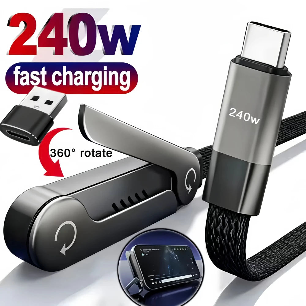 Foldable Charging Cable With Stand