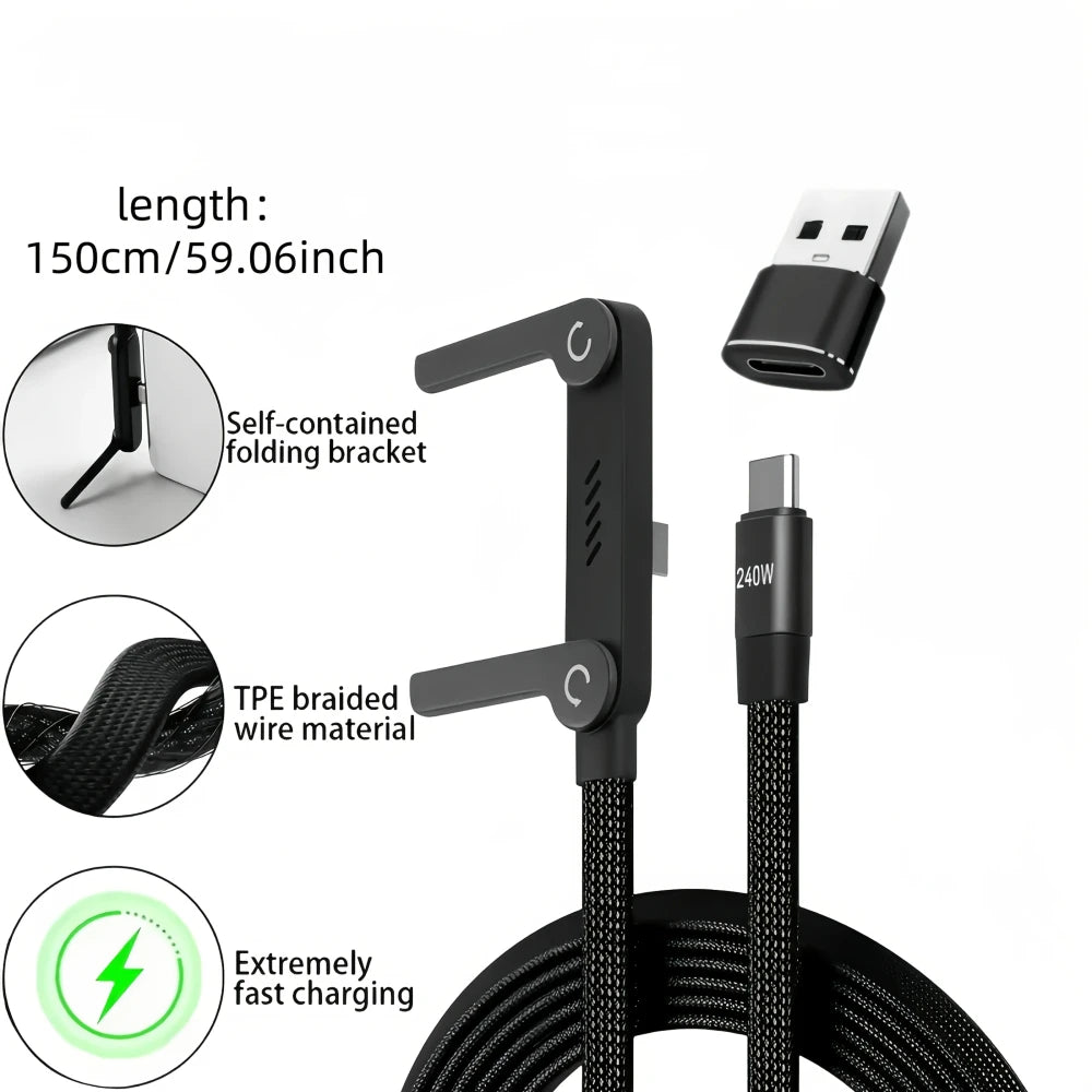 Foldable Charging Cable With Stand