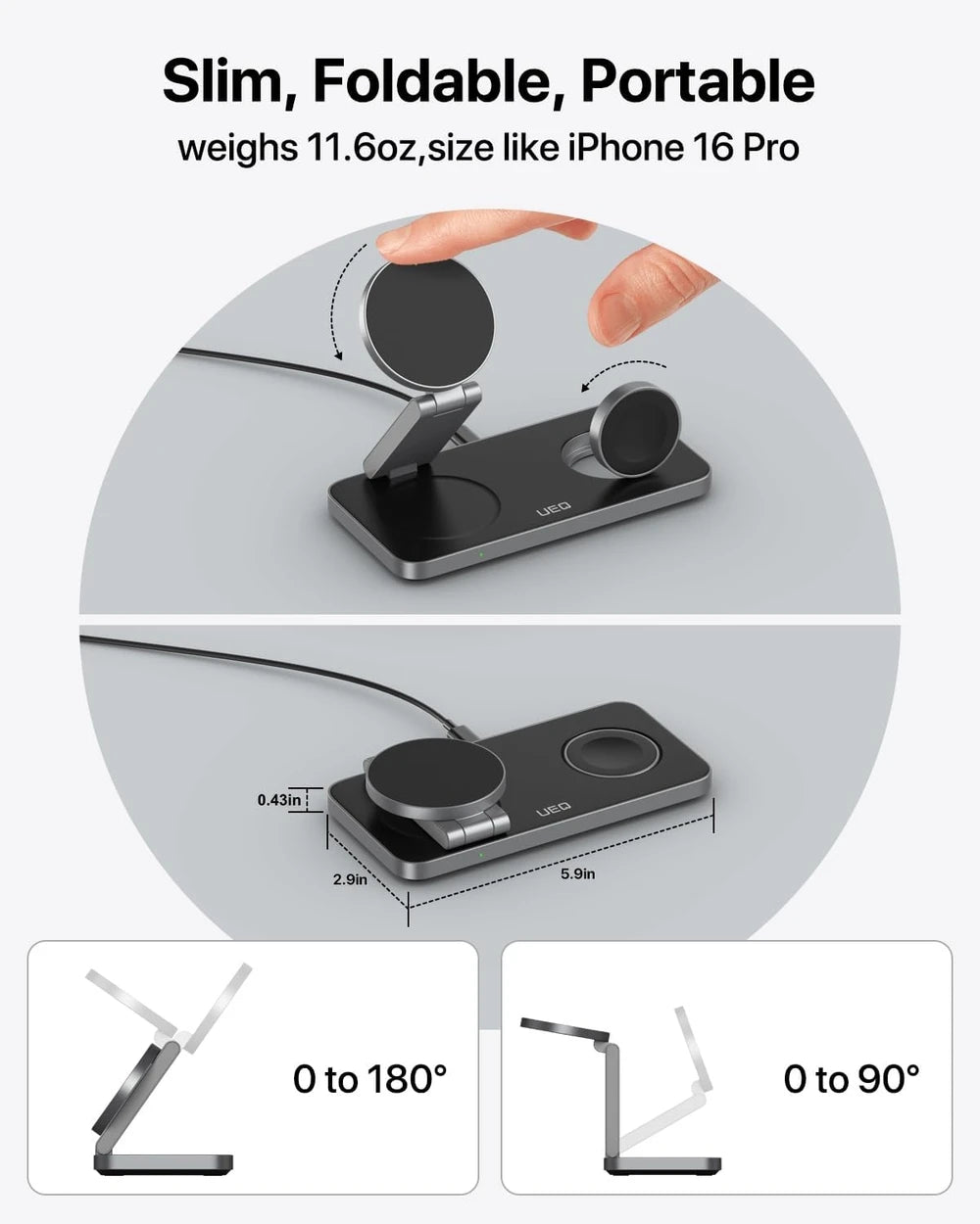 Foldable Magnetic Wireless Charging Station