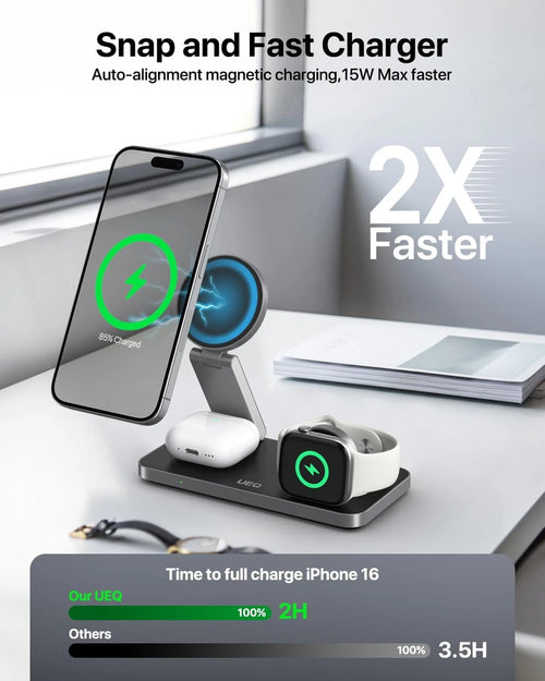 Foldable Magnetic Wireless Charging Station