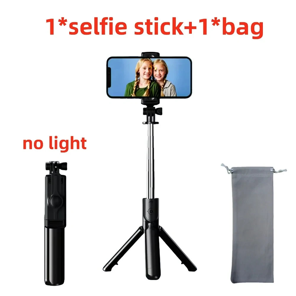 Smartphone Tripod with Bluetooth Shutter and Light