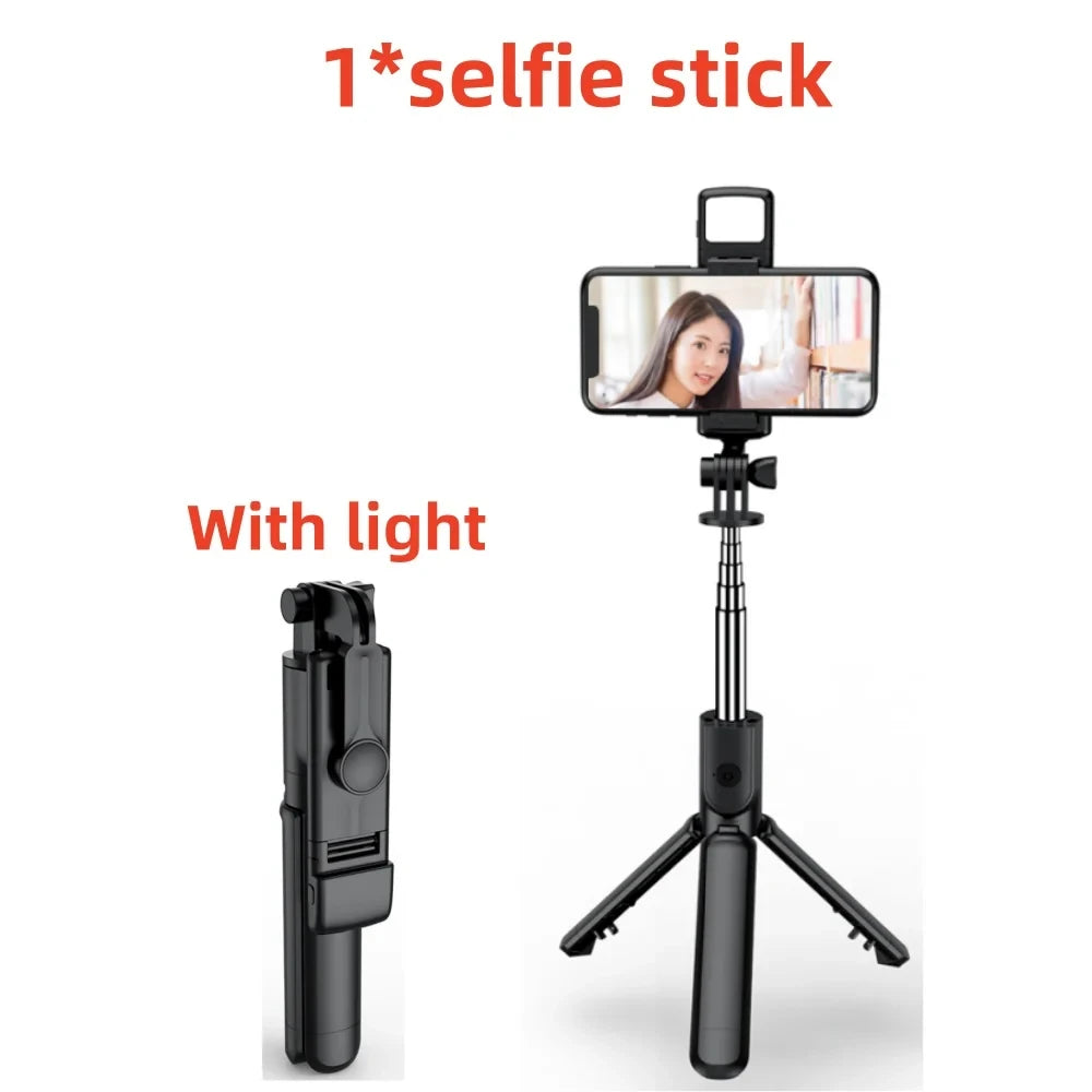 Smartphone Tripod with Bluetooth Shutter and Light