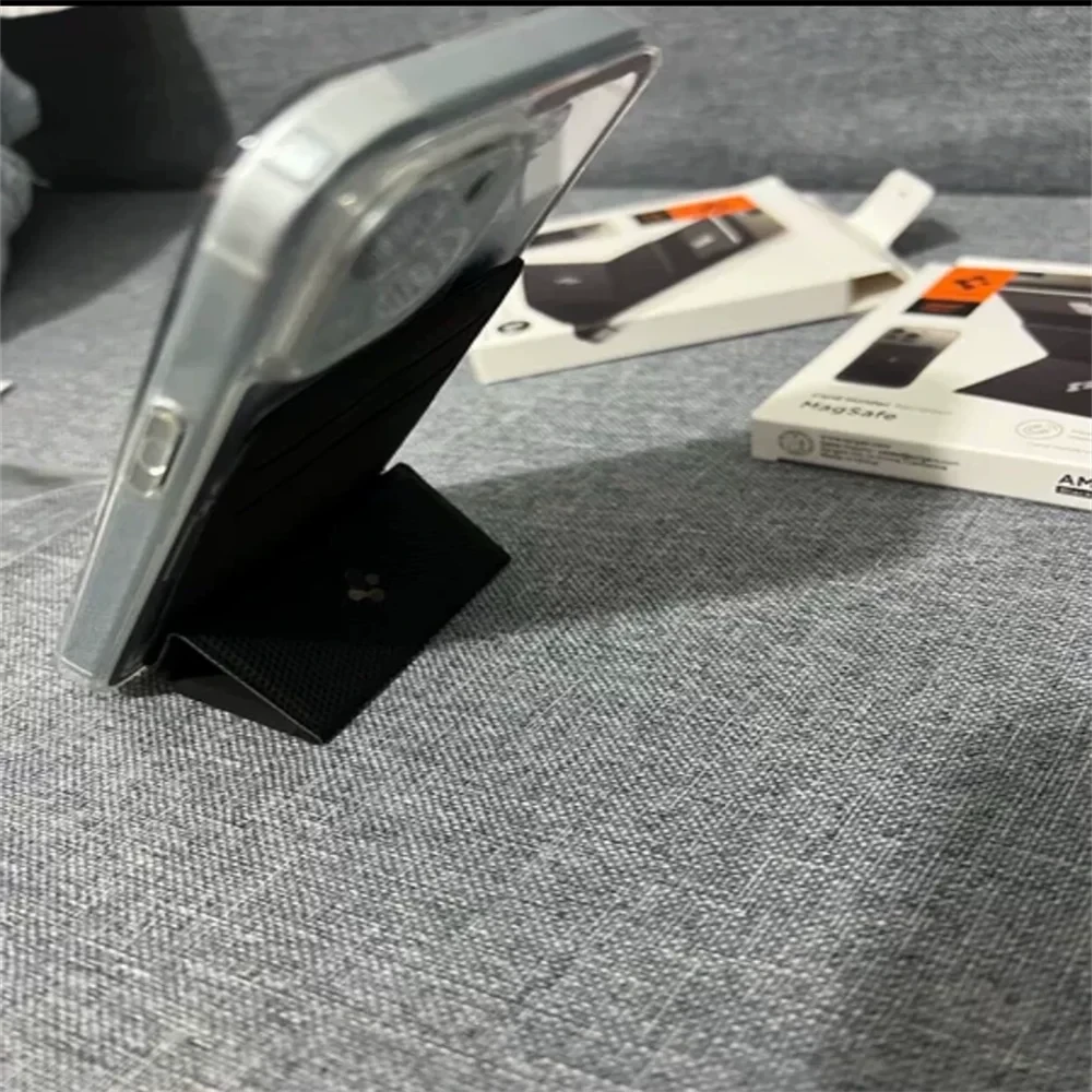 Leather Magnetic Phone Card Holder